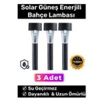 Premium Kablosuz Su Geçirmez Dayanıklı Şık Solar Güneş Enerjili Bahçe Lambası Saplama 30cm 3 Adet