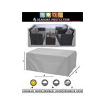 Premium Kalın Bahçe Mobilya Brandası 260x160x80 Cm Masa Sandalye Gri