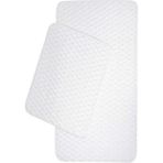 Premium Kalite, Deri Taban, Petek Dokulu Yumuşak, Post Banyo Paspası 2'li 100X60 - 60X50 cm - Beyaz