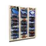 Premium Kart Sergileme Standı, Kartonet Doğal Ahşap Sergileme Vitrini, Oyuncak Araba Rafı-Ham
