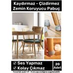 Premium Kaydırmaz Çizdirmez Mobilya Masa Sandalye Zemin Koruyucu Silikon Pabuç Ayak Kılıf 24 Adet