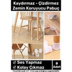 Premium Kaydırmaz Çizdirmez Mobilya Masa Sandalye Zemin Koruyucu Silikon Pabuç Ayak Kılıf 8 Adet