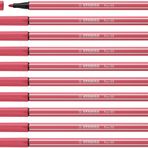 Premium Keçeli Kalem - Stabilo Pen 68 - 10'lu Paket - Çilek Kırmızısı