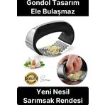 Premium Kolay Kullanımlı Yeni Nesil Sarımsak Rendesi Zencefil Öğütücü Ezici Paslanmaz Çelik Gondol