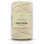 Premium Koton Pamuk Makrome İpi 2mm Cotton Zincir Makrome Çanta İpi Supla İpi Koton İp - Ekru