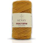 Premium Koton Pamuk Makrome Ipi 2mm Cotton Zincir Makrome Çanta Ipi Supla Ipi Koton Ip - Hardal