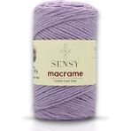 Premium Koton Pamuk Makrome İpi 2mm Cotton Zincir Makrome Çanta İpi Supla İpi Koton İp - Lila