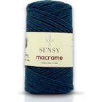Premium Koton Pamuk Makrome İpi 2mm Cotton Zincir Makrome Çanta İpi Supla İpi Koton İp - Petrol Mavisi