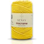 Premium Koton Pamuk Makrome İpi 2mm Cotton Zincir Makrome Çanta İpi Supla İpi Koton İp - Sarı