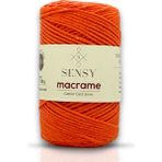 Premium Koton Pamuk Makrome İpi 2mm Cotton Zincir Makrome Çanta İpi Supla İpi Koton İp - Turuncu