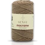 Premium Koton Pamuk Makrome İpi 2mm Cotton Zincir Makrome Çanta İpi Supla İpi Koton İp - Vizon