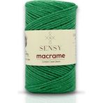 Premium Koton Pamuk Makrome İpi 2mm Cotton Zincir Makrome Çanta İpi Supla İpi Koton İp - Yeşil