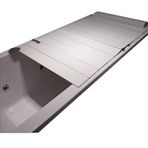 Premium Küvet Tepsisi ve Kapağı Katlanabilir Toz Önleyici Yalıtım Levhası Su Geçirmez Banyo Kapağı Panjur Beyaz PVC (131 × 80 × 0,6 cm) Rahatlama ve Temizlik için Mükemmel