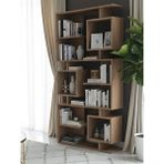 Premium Mdf Ürün Modern Tasarım Labirent Kitaplık | Geometrik Dekoratif Salon Raf Ünitesi