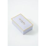 Premium Metal Hediye, Takı ve Saklama Kutusu - Beyaz & Gold (94 x 59 x 36 mm)