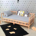 Premium Montessori Yatak Doğal Çam Çocuk Ahşap Karyola 100X200