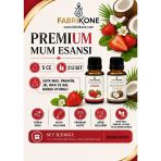 Premium Mum Esansı 5 Cc 2'Li Set - Çilek, Hindistan Cevizi - Soya Wax, Parafin, Jel Wax Ve Bal Mumu Uyumlu Bkfab2ckhc5