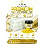 Premium Mum Yapım Hobi Seti - Parafin Wax 1 Kg - Tekli Toz Mum Boyası - Sarı Bkfabpw1kg1sr