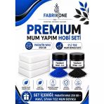 Premium Mum Yapım Hobi Seti - Parafin Wax 250 Gr - 2'Li Toz Mum Boyası Seti - Mavi, Siyah Bkfabpw2502ms