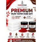 Premium Mum Yapım Hobi Seti - Parafin Wax 500 Gr - 2'Li Toz Mum Boyası Seti - Kırmızı, Kahverengi Bkfabpw5002kkh