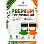 Premium Mum Yapım Hobi Seti - Parafin Wax 500 Gr - 2'Li Toz Mum Boyası Seti - Yeşil, Turuncu Bkfabpw5002yt