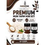 Premium Mum Yapım Hobi Seti - Soya Wax 250 Gr - 2'Li Toz Mum Boyası Seti - Kahverengi, Siyah Bkfabsw2502khs