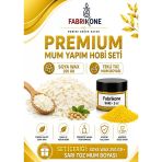 Premium Mum Yapım Hobi Seti - Soya Wax 250 Gr - Tekli Toz Mum Boyası - Sarı Bkfabsw2501sr