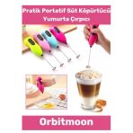 Premium Portatif Çelik Uçlu Kahve Sos Krema Mama Süt Köpürtücü Yumurta Çırpıcı Pilli Mini Mikser