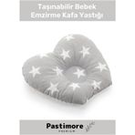 Premium Rahat Şık Taşınabilir Bebek Emzirme Kafa Yastığı Gri Bıngıldak Yastığı