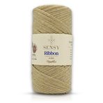Premium Ribbon Polyester Ip 200 gr Polyester Ribbon Makrome Ipi (Simli Ekru)