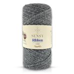 Premium Ribbon Polyester Ip 200 gr Polyester Ribbon Makrome Ipi (Simli Gri)