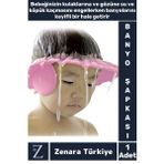 Premium Sağlıklı Su Köpük Kaçma Önleyen Ayarlanabilir Düğme Kulaklıklı Eğlenceli Bebek Banyo Şapkası