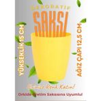 Premium Saksı Seti V1 - 4'lü Dekoratif Orkide Saksısı 1,25 L ( Beyaz, Turuncu, Kırmızı, Sarı)
