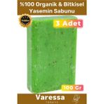 Premium Seri %100 Organik Güzel Kokulu Bitkisel Cilt Orijinal Nemlendirici 3'lü Paket Yasemin Sabunu