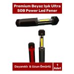 Premium Seri Beyaz Işık Ultra SOB Power Led Pilli Askılı Mıknatısla Sabitlenir Çalışma Kamp Lambası
