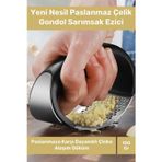 Premium Seri Pratik Kolay Temizlenir Paslanmaz Çelik Pratik Mutfak Sarımsak Ezme Rendesi