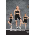 Premium Seri Sıkılaştırıcı Toparlayıcı Kaymaz Yapıda Korse Etkili Lazer Kesim Biker Tayt