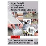 Premium Seri Su Geçirmez Isıya Dayanıklı Alüminyum Ultra Güçlü Tamir Bandı Çamur Bant 3 Adet