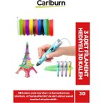 Premium Sessiz Çalışan 3 Renk Filamentli Ev Dekorasyonu Projedayanıklı Üç Boyutlu Yazıcı 3D Kalem - Karışık