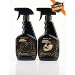 Premium Set Lastik Parlatıcı ve Araç Döşeme Temizleyici 500 ml 2 Li Sprey Set Sünger Hediyeli