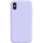Premium Silikon Telefon Kılıfı, iPhone X ve Xs Uyumlu, Lila Renk, Lansman Serisi