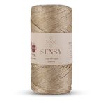 Premium Simli 200 Gr Polyester Makrome Ipi Ekru 2 Mm - 230 M Supla Ip ve çanta ipliği