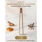 Premium Şimşir Ağacı Maşa, Doğal ve Hijyenik, Geleneksel İşçilik, Bakterileri Emmez