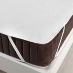 Premium Sıvı Su Geçirmez Tek Kişilik Çift Kişilik Köşe Lastikli Ped Çocuk Yatak Koruyucu Sessiz Alez - 100 x 200 cm - Beyaz