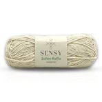 Premium Softee Raffia Yumuşak Çok Renkli Rafya Kağıt Ebruli El Örgü İpi Hobi İp (Ekru)