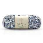 Premium Softee Raffia Yumuşak Çok Renkli Rafya Kağıt Ebruli El Örgü İpi Hobi İp (Okyanus)