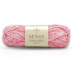 Premium Softee Raffia Yumuşak Çok Renkli Rafya Kağıt Ebruli El Örgü İpi Hobi İp (Pembe Batik)