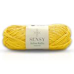 Premium Softee Raffia Yumuşak Çok Renkli Rafya Kağıt Ebruli El Örgü İpi Hobi İp (Sarı)