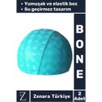 Premium Su Geçirmez Yüzücü Havuz Deniz Bonesi Elastik Bez Kumaş Yüzme Şapkası Bone 2 Adet - Standart - Çok Renkli