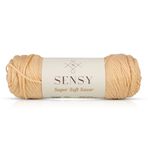 Premium Super Soft Saver El Örgü Ipi Hırka Kazak Ip Şal Bere Ipliği Ev Dekorasyon Ipi (Koyu Krem)
